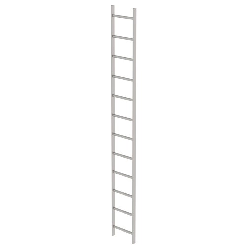 MUNK Schachtleiter aus Edelstahl 400mm breit 12 Sprossen 3,36m lang