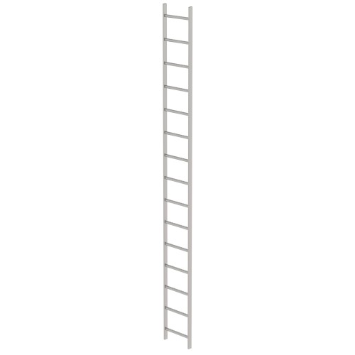 MUNK Schachtleiter aus Edelstahl 400mm breit 15 Sprossen 4,20m lang