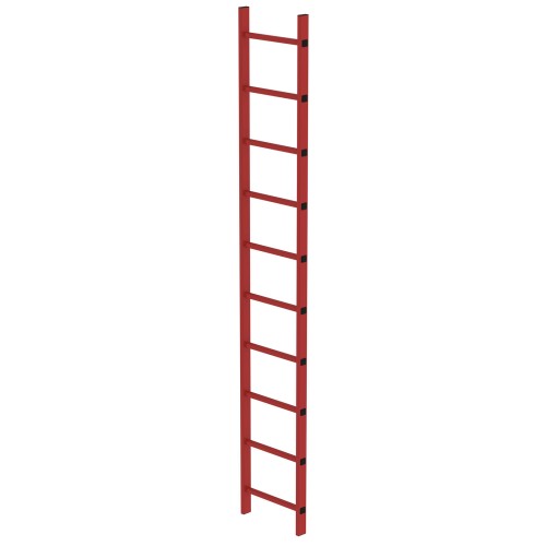 MUNK Schachtleiter aus GFK 400mm breit 10 Sprossen 2,80m lang