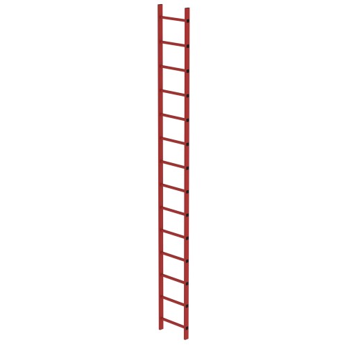 MUNK Schachtleiter aus GFK 400mm breit 14 Sprossen 3,92m lang