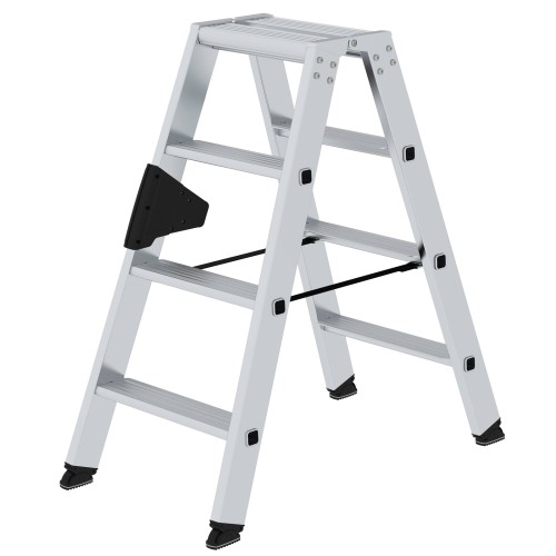 MUNK Stehleiter mit ergo-pad beidseitig begehbar 2x4 Stufen