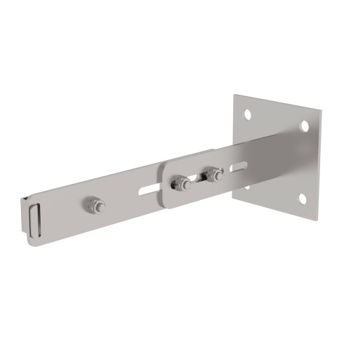 MUNK verstellbare Wandhalter mit Klemmbügel Edelstahl Wandabstand 275-375mm