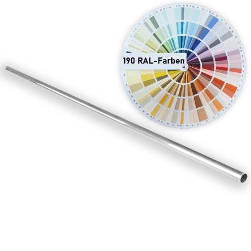 Alu-Schneefangrohr, 2m lang, Ø40mm, natur