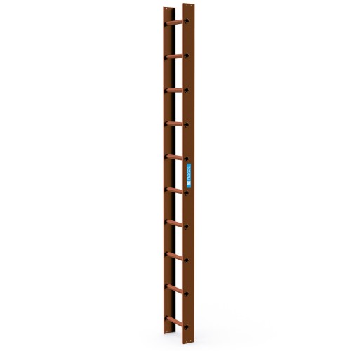 Zarges Dachleiter 10 Sprossen kupferbraun