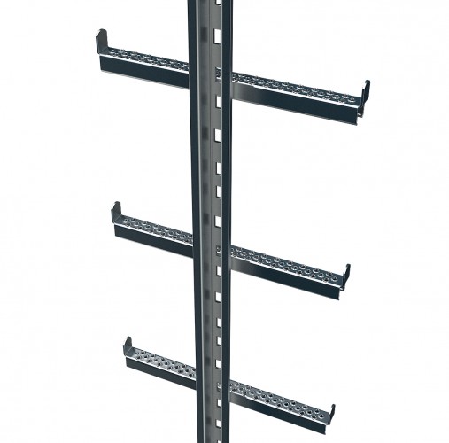 Zarges Einholmleiter mit integrierter Steigschutzschiene Stahl verzinkt 1,40 m Länge