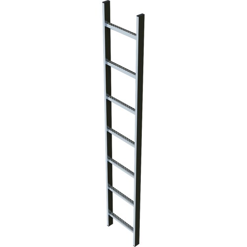Zarges Schachtleiter 300mm lichte Breite Edelstahl, 14 Sprossen