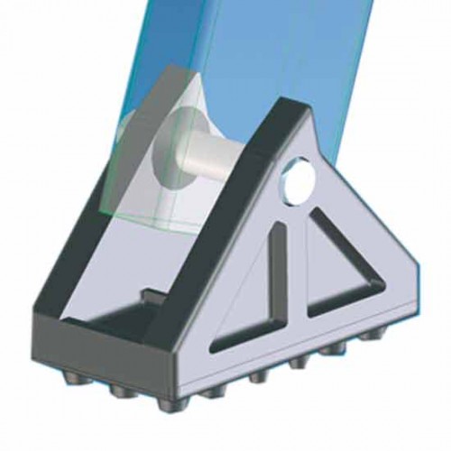 Zarges Schwenkfüße mit Gummiauflage 100x55mm 1 Stück