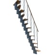 Minka Mittelholmtreppe Quatro 38 - 298cm Geschosshöhe Buche Grau Minka Mittelholmtreppe Quatro 38 - 298cm Geschosshöhe Buche Grau-small