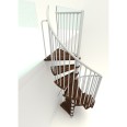 Minka Spindeltreppe Spiral Smart 38 - 305,5cm Geschosshöhe Walnuss Weiß 120cm Durchmesser Minka Spindeltreppe Spiral Smart 38 - 305,5cm Geschosshöhe Walnuss Weiß 120cm Durchmesser-small