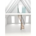 Minka Spindeltreppe Suono Smart 38 - 305,5cm Geschosshöhe Buche Grau für 120x68cm Deckenöffnung Minka Spindeltreppe Suono Smart 38 - 305,5cm Geschosshöhe Buche Grau für 120x68cm Deckenöffnung-small