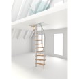 Minka Spindeltreppe Suono Smart 38 - 305,5cm Geschosshöhe Buche Weiß für 120x68cm Deckenöffnung Minka Spindeltreppe Suono Smart 38 - 305,5cm Geschosshöhe Buche Weiß für 120x68cm Deckenöffnung-small