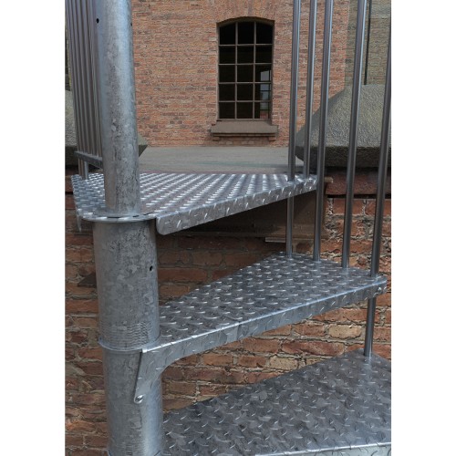 Minka Außenspindeltreppe Rondo Zink Smart 38 - 305,5cm Geschosshöhe