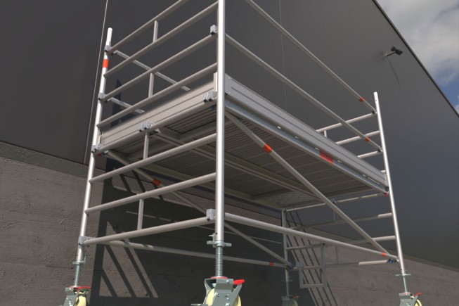 ROLLE Fahrbare Arbeitsbühne Rollgerüst Blizzard Gerüstsysteme 2,85x1,50m Typ 4602 AH bis 10,79m