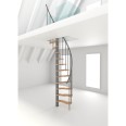 Minka Spindeltreppe Suono Smart 38 - 305,5cm Geschosshöhe Buche Grau für 120x68cm Deckenöffnung Minka Spindeltreppe Suono Smart 38 - 305,5cm Geschosshöhe Buche Grau für 120x68cm Deckenöffnung-small