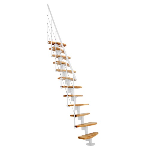Minka Mittelholmtreppe Nizza 35 - 293,8cm Geschosshöhe Buche Weiß