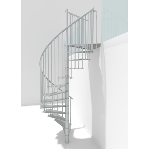 Minka Spindeltreppe Portofino 42 - 300,3cm Geschosshöhe Weiß 160cm Durchmesser