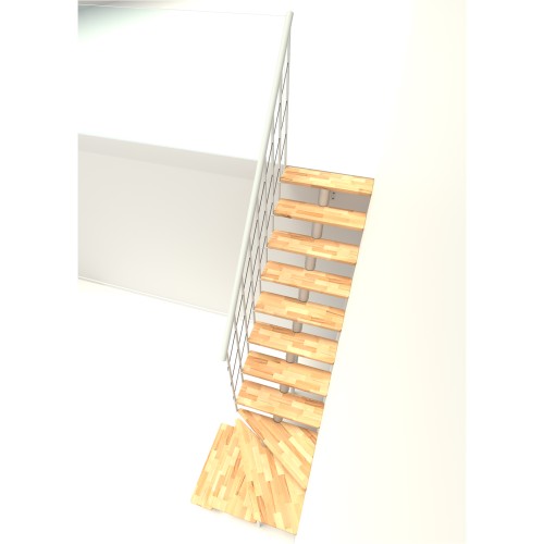 Minka Mittelholmtreppe Comfort Top Turn 37 - 312cm Geschosshöhe Buche Weiß