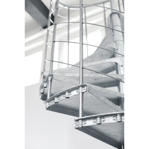 Minka Außenspindeltreppe Spino Zink Smart 38 - 305,5cm Geschosshöhe