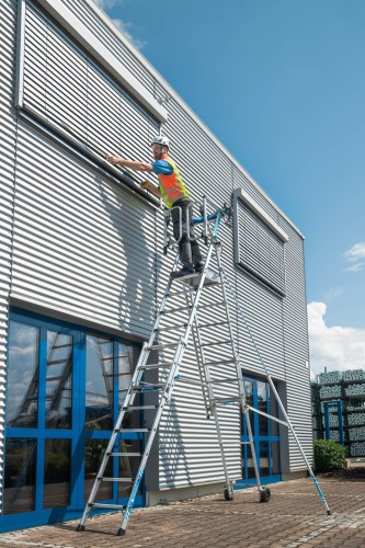 Zarges Teleskop Plattformleiter ZAP Masterflex Plus S gebördelt 4-7 Stufen