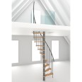 Minka Spindeltreppe Suono Smart 38 - 305,5cm Geschosshöhe Buche Grau für 120x68cm Deckenöffnung Minka Spindeltreppe Suono Smart 38 - 305,5cm Geschosshöhe Buche Grau für 120x68cm Deckenöffnung-small