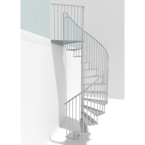 Minka Spindeltreppe Portofino 42 - 300,3cm Geschosshöhe Weiß 160cm Durchmesser