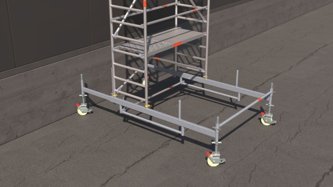 ROLLE Fahrbare Arbeitsbühne Rollgerüst Blizzard Gerüstsysteme 1,80x0,75m Typ 4603 AH bis 9,76m