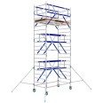 ASC Rollgerüst AGS Pro 305x75cm mit Holz-Plattformen und doppelseitigem Geländer 7,3m Arbeitshöhe-small