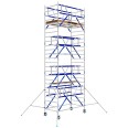 ASC Rollgerüst AGS Pro 250x75cm mit Carbon-Plattformen und doppelseitigem Geländer 8,3m Arbeitshöhe-small