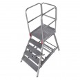 Euroline Premium 515 Mobile Podesttreppe einseitig mit Zentralfeststellung 5 Stufen-small