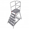Euroline Premium 515 Mobile Podesttreppe einseitig mit Zentralfeststellung 7 Stufen-small
