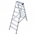 Krause Dopplo Stufen Doppelleiter 2x7 Stufen-small