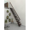 Minka Mittelholmtreppe Joker 35 - 304cm Geschosshöhe Walnuss Schwarz Minka Mittelholmtreppe Joker 35 - 304cm Geschosshöhe Walnuss Schwarz-small