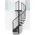 Minka Spindeltreppe Milano 42 - 300,3cm Geschosshöhe Schwarz 160cm Durchmesser Minka Spindeltreppe Milano 42 - 300,3cm Geschosshöhe Schwarz 160cm Durchmesser-small