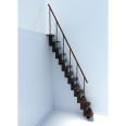 Minka Mittelholmtreppe Quatro 38 - 298cm Geschosshöhe Walnuss Schwarz Minka Mittelholmtreppe Quatro 38 - 298cm Geschosshöhe Walnuss Schwarz-small