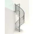 Minka Spindeltreppe Spiral Smart 38 - 305,5cm Geschosshöhe Weiß Grau 120cm Durchmesser Minka Spindeltreppe Spiral Smart 38 - 305,5cm Geschosshöhe Weiß Grau 120cm Durchmesser-small
