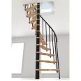 Minka Spindeltreppe Suono Smart 38 - 305,5cm Geschosshöhe Buche Schwarz für 120x68cm Deckenöffnung Minka Spindeltreppe Suono Smart 38 - 305,5cm Geschosshöhe Buche Schwarz für 120x68cm Deckenöffnung-small