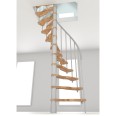 Minka Spindeltreppe Suono Smart 38 - 305,5cm Geschosshöhe Buche Weiß für 120x68cm Deckenöffnung Minka Spindeltreppe Suono Smart 38 - 305,5cm Geschosshöhe Buche Weiß für 120x68cm Deckenöffnung-small