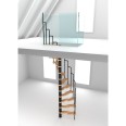 Minka Spindeltreppe Suono 47 - 305,5cm Geschosshöhe Buche Schwarz für 120x68cm Deckenöffnung Minka Spindeltreppe Suono 47 - 305,5cm Geschosshöhe Buche Schwarz für 120x68cm Deckenöffnung-small