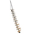 Minka Mittelholmtreppe Vienna 35 - 293,8cm Geschosshöhe Buche Grau Minka Mittelholmtreppe Vienna 35 - 293,8cm Geschosshöhe Buche Grau-small