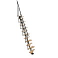 Minka Mittelholmtreppe Vienna 35 - 293,8cm Geschosshöhe Buche Schwarz Minka Mittelholmtreppe Vienna 35 - 293,8cm Geschosshöhe Buche Schwarz-small