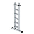 MUNK Teleskopleiter mit Traverse 4x6 Sprossen MUNK Teleskopleiter mit Traverse 4x6 Sprossen-small