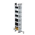 MUNK Stufen- Mehrzweckleiter mit Wandlaufrollen, clipstep R13 und Nivello® Traverse 3x6 Stufen MUNK Stufen- Mehrzweckleiter mit Wandlaufrollen, clipstep R13 und Nivello® Traverse 3x6 Stufen-small