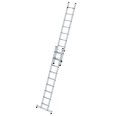 MUNK Stufen-Schiebeleiter mit nivello-Traverse 2-teilig 2x9 Stufen-small