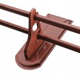 Schneefangrohrstütze auf Metalldachplatte Biber Schneefangrohrstütze auf Metalldachplatte Biber-small