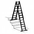Zarges Sprossen-Stehleiter Vario B 4x12 Sprossen-small