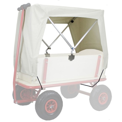 Beachtrekker Style Holz Bollerwagen Handwagen mit Sonnenverdeck in 4 Designs