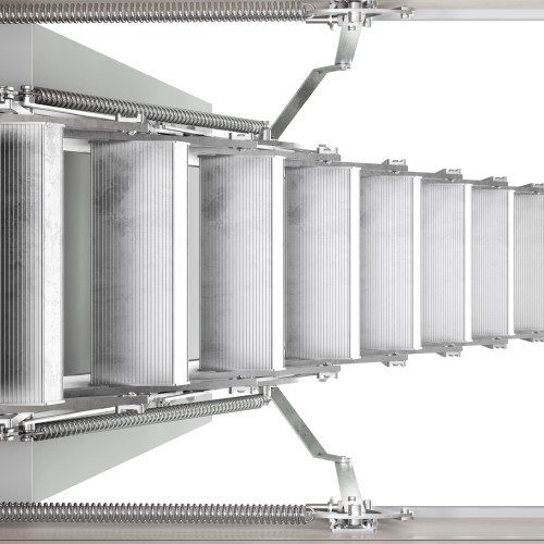 Dolle Flachdachausstieg clickFIX® vario Aluminium-Scherentreppe 140 x 70 cm 2 Zwischenrahmen 293 – 325 cm Raumhöhe