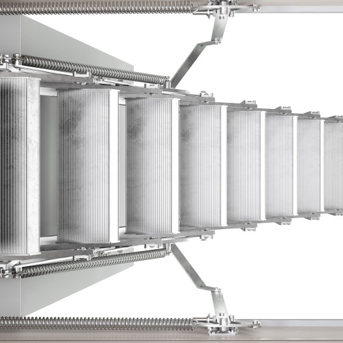 Dolle Flachdachausstieg clickFIX® vario Aluminium-Scherentreppe 120 x 60 cm 1 Zwischenrahmen 293 – 325 cm Raumhöhe
