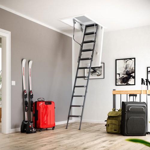 Dolle Bodentreppe clickFIX® comfort 3-teilig 244-264cm Raumhöhe mit U-Wert 0,49 Standardmaße