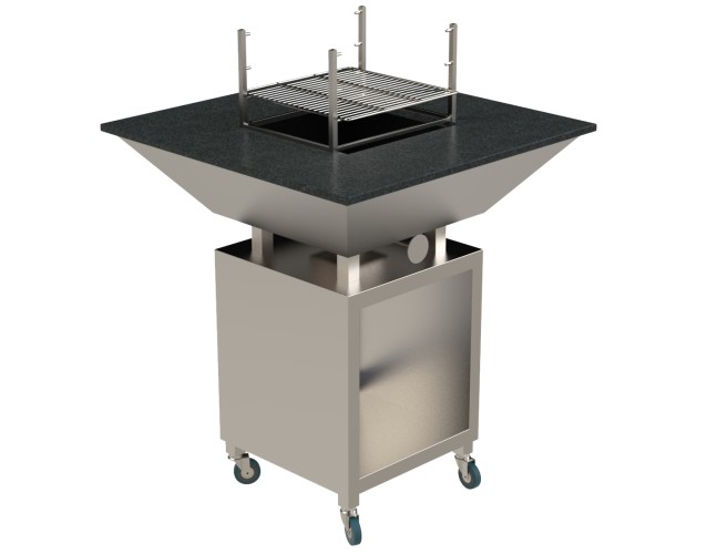 Eichenwald Edelstahl Grill mit Granitauflage
